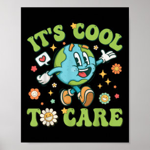 Sein Cool, den Earth Day 2024 Retro Groovy Teach z Poster