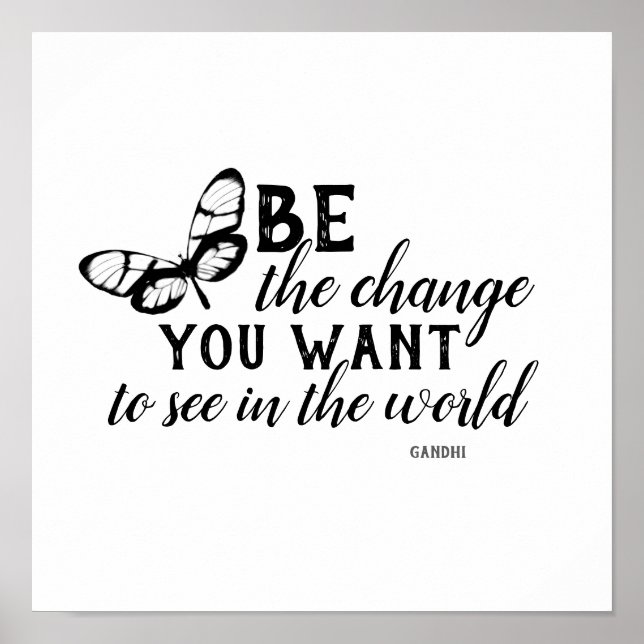 sein, das Poster Gandhi zitieren zu ändern (Vorne)