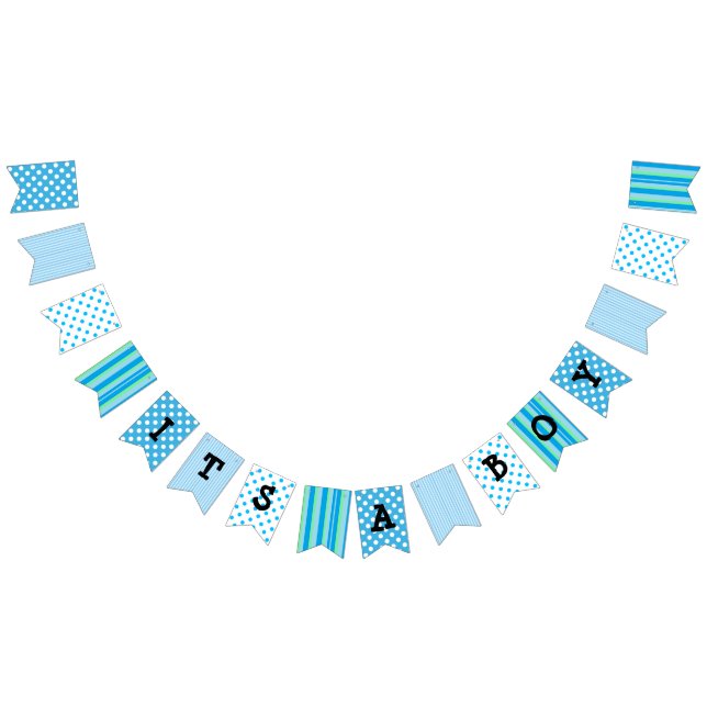 Sein ein Junge, blaue Babyparty-Flaggen-Fahne Wimpelkette (Alle)