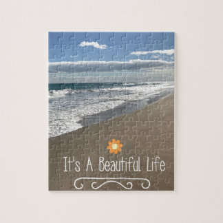 Sein ein schönes Leben am Strand Puzzle