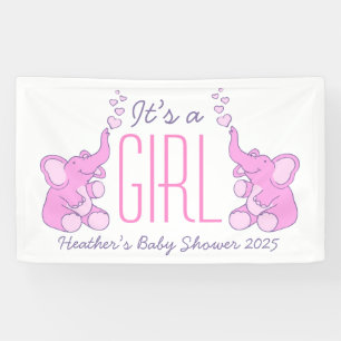 Sein eine Mädchen-Babyparty Signagefahne Banner