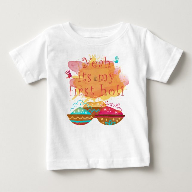 SEIN ERSTER HOLI BABY BODYSUIT BABY T-SHIRT (Vorderseite)