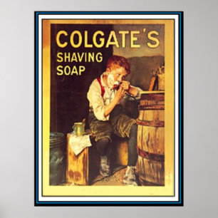 Sein erster Vintage-Shave-Plakat Poster
