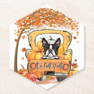 Sein Fall Yall Boston Terrier Erntedank Pumpkin Untersetzer