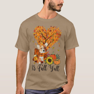 Sein Fall Yall Corgi Hund liebt Erntedank Hallow T-Shirt