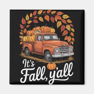 Sein Fall Yall Pumpkin Truck Herbstbaum Hallo Fall Magnet