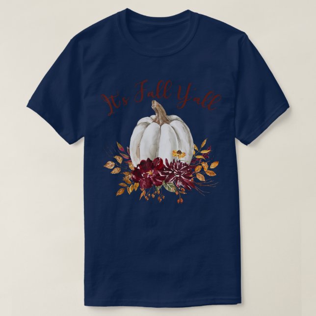 Sein Fall Yall Pumpkins blühende grafische Herbstf T-Shirt (Design vorne)