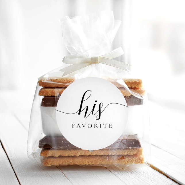 Sein Favorit С alligraphisches Gefälligkeitsgesche Runder Aufkleber (Von Creator hochgeladen)