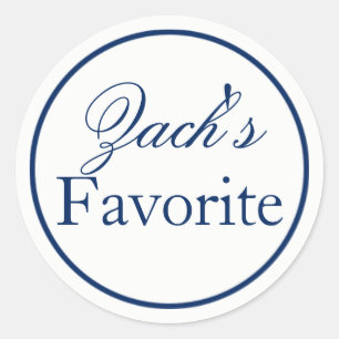 "Sein Favorit" Brotaufkleber für die Gastgeschenk Runder Aufkleber