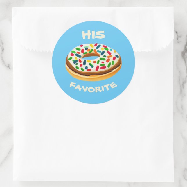 Sein Favorit Runder Aufkleber (Tasche)