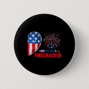 Sein Firecracker 4. Juli Funny Couple Costume Patr Button