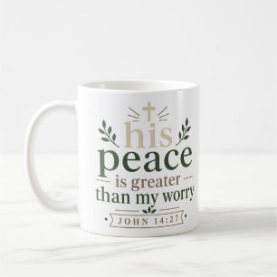 Sein Friede ist größer als meine Sorge Bibelzitat Kaffeetasse