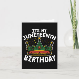Sein Geburtstag im 19. Juni Melanin Pride African  Karte