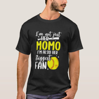 Sein größtes Fan-Softball-Momo eines Softballspiel T-Shirt