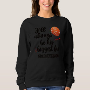 Sein größtes Fan-Stolz Basketball Großes Oma Sweatshirt