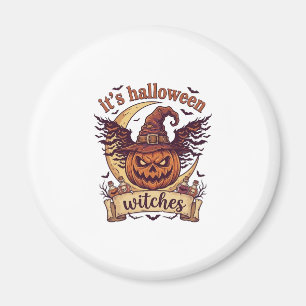 Sein Halloween Hexen Kürbis Hexenhut Mond_1 Magnet