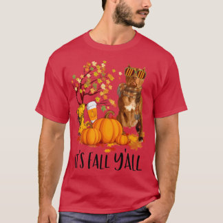 Sein Herbst reinrassiger American Pit Bull Terrier T-Shirt