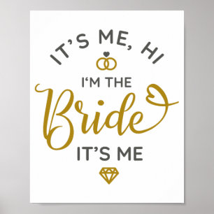 Sein Ich Hallo in der Bridge seine Me Wedding Day Poster