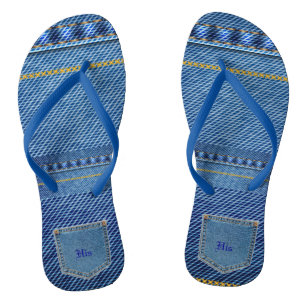Sein / ihr - Jean Look Flip Flops