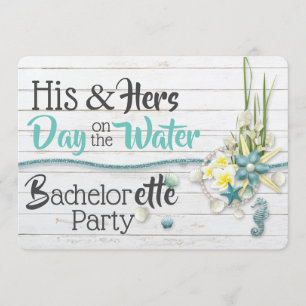 Sein & ihr Tag auf der Wasserbachelorette Einladung