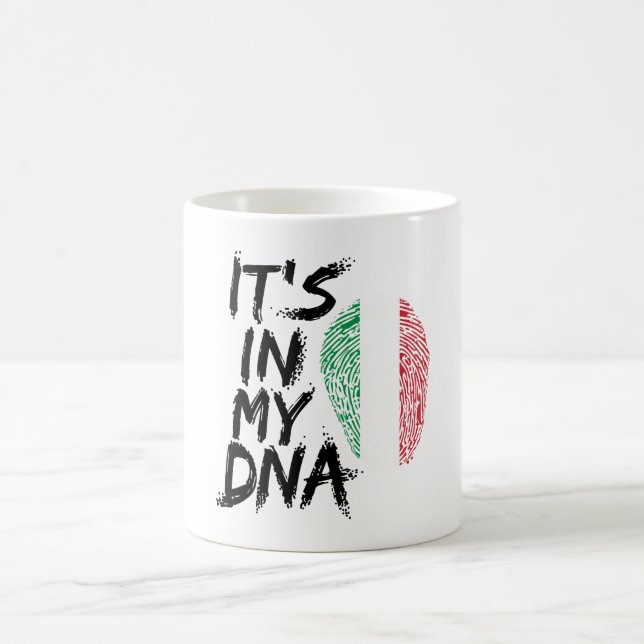 sein in meiner dna italy Flagge Souvenirgeschenk Kaffeetasse (Mittel)