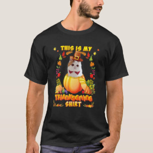 Sein ist meine Hanksgiving Exotisch Kurzhaar Katze T-Shirt