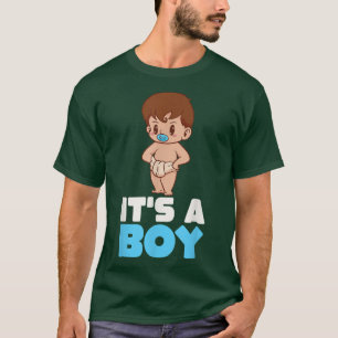 Sein Junge Geschlecht offenbart Baby-Dusche Kawaii T-Shirt