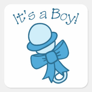 Sein Junge Quadratischer Aufkleber