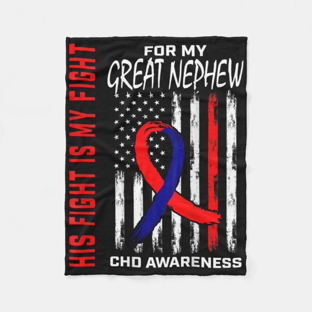 Sein Kampf Chd Bewusstsein Great Nephew Usa Flag C Fleecedecke (Vorderseite)