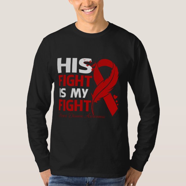 Sein Kampf ist mein Fight HEART DISEASE AWARENESS  T-Shirt (Vorderseite)