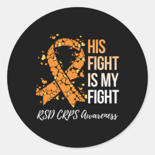 Sein Kampf ist mein "Fight Rsd Crps Awareness 1" Runder Aufkleber