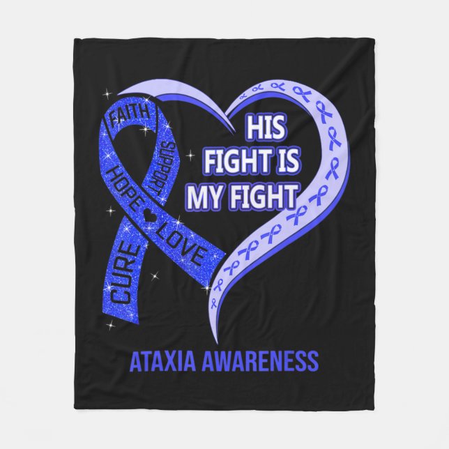 Sein Kampf ist mein Kampf Ataxie Bewusstsein Blaue Fleecedecke (Vorderseite)