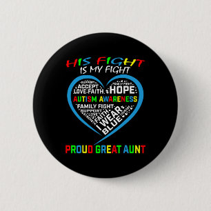 Sein Kampf ist mein Kampf Autismus-Bewusstsein Nef Button