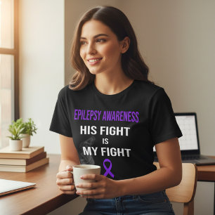 Sein Kampf ist mein Kampf Epilepsie-Unterstützung Tri-Blend Shirt