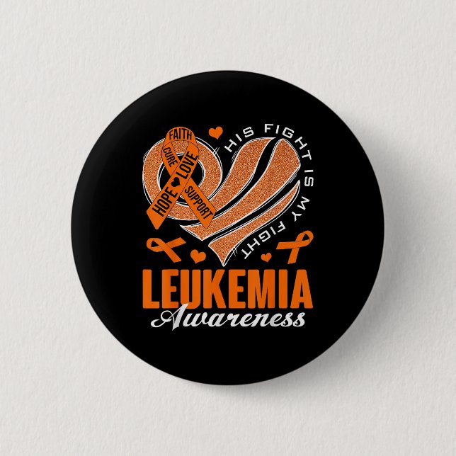 Sein Kampf ist mein Kampf Leukämie-Bewusstsein Her Button (Vorderseite)
