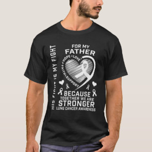 Sein Kampf ist mein Kampf Lungenkrebsbewusstsein V T-Shirt