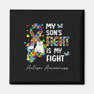 Sein Kampf ist mein Kampf Mein Sohn Autismus-Bewus Magnet