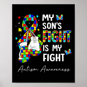 Sein Kampf ist mein Kampf Mein Sohn Autismus-Bewus Poster