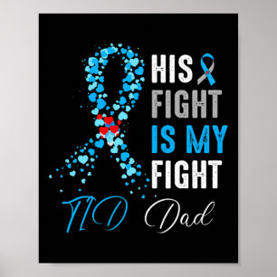 Sein Kampf ist mein Kampf T1d Vater Diabetes Bewus Poster