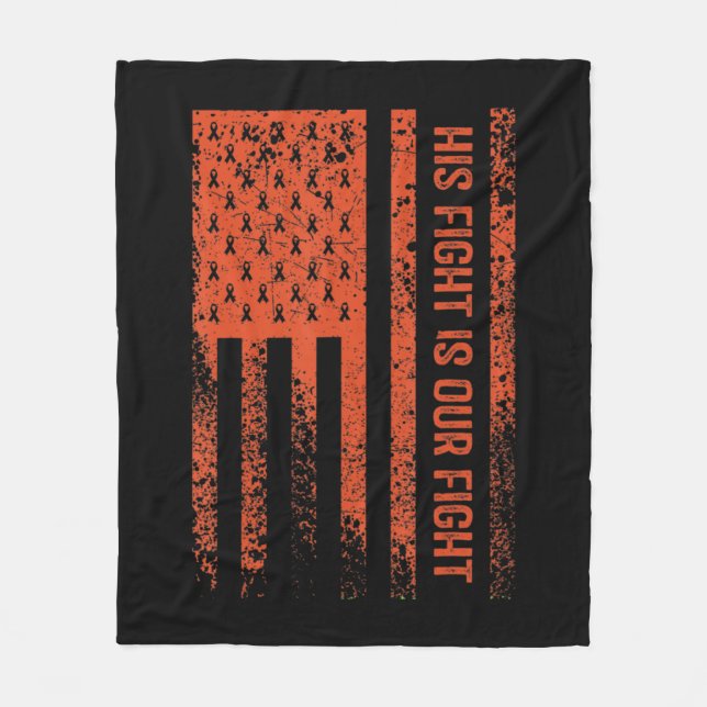 Sein Kampf ist unser Kampf gegen Leukämie Bewussts Fleecedecke (Vorderseite)