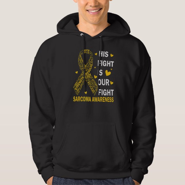 Sein Kampf ist unser Kampf Sarcoma Bewusstsein Mon Hoodie (Vorderseite)