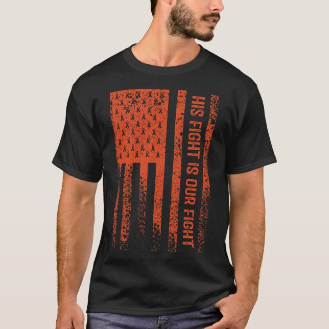 Sein Kampf ist unser Kämpfen RSS Crps Bewusstsein T-Shirt (Vorderseite)