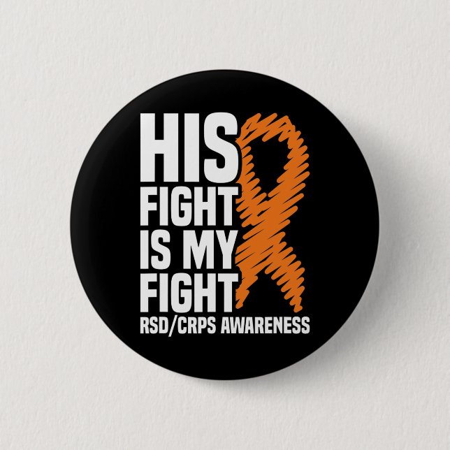 Sein Kampf Mein Kampf Orange Ribbon Rsdcrps Bewuss Button (Vorderseite)