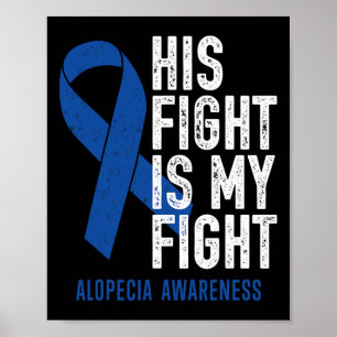 Sein Kampf meine Familie Unterstützung Alopezie Ar Poster