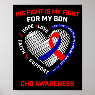 Sein Kampf Sohn CHD-Bewusstsein Herzkrankheit Graf Poster