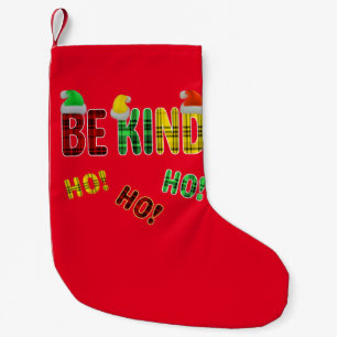 SEIN KIND HO HO HO FUNNY CHRISTMAS KARIERT QUOTE KLEINER WEIHNACHTSSTRUMPF
