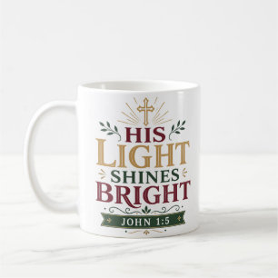 Sein Licht scheint hell - Morgen-Schriftzitat Kaffeetasse