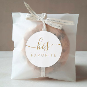Sein Lieblings-Geschenk mit kalligraphischer Schri Runder Aufkleber