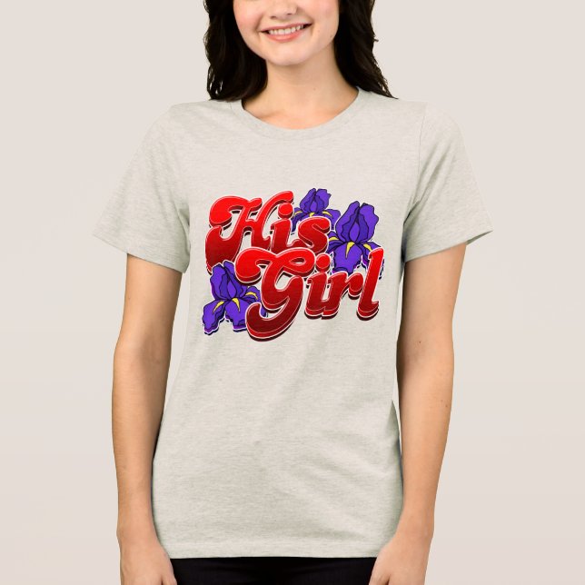 Sein Mädchen Tri-Blend Shirt (Vorderseite)