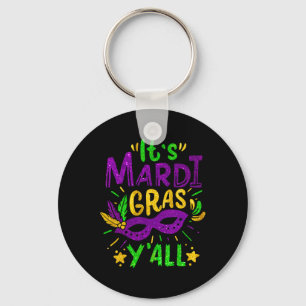 Sein Mardi Gras Yall Beads Mask Jester Hat Festiva Schlüsselanhänger